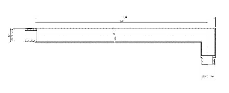 EMPORIA 04050N RAMIĘ DESZCZOWNICY 40 CM , NIKIEL SZCZOTKOWANY