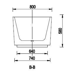 EMPORIA RIO WS203L-1700 WANNA WOLNOSTOJĄCA 170X80X60, PRZELEW SZCZELINOWY, BIAŁY KOREK