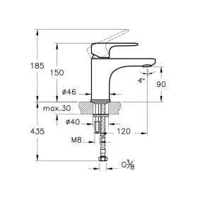 VITRA ROOTROUND A4270536EXP BATERIA UMYWALKOWA , CZARNY MAT