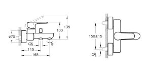 VITRA ROOT ROUND A4272536EXP BATERIA WANNOWO-PRYSZNICOWA , CZARNY MAT
