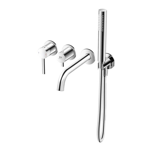 EMPORIA FLY 03032CHR BATERIA WANNOWA PODTYNKOWA , 4-OTWOROWA Z&nbsp;BOXEM I&nbsp;ZESTAWEM PRYSZNICOWYM , CHROM