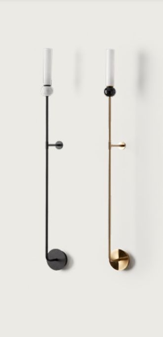 AROMAS KINKIET A1224/L/NEG DELIE DŁUGI BLACK/WHITE MARBLE