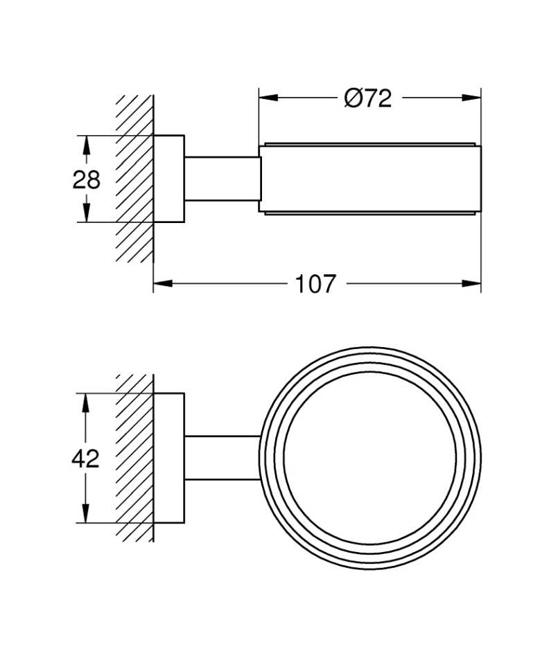 GROHE ESSENTIALS CUBE 40508001 UCHWYT , CHROM