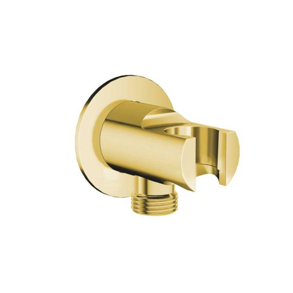 EMPORIA 04082GD PRZYŁĄCZE KĄTOWE OKRĄGŁE , Z&nbsp;UCHWYTEM NA&nbsp;SŁUCHAWKĘ PRYSZNICOWĄ , ZŁOTY