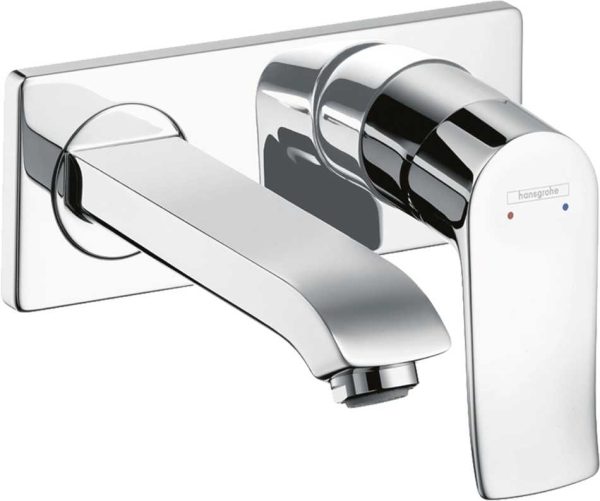 HANSGROHE METRIS 31085000 BATERIA UMYWALKOWA Z&nbsp;KOMPLETEM ODPŁYWOWYM , PODTYNKOWA , CHROM