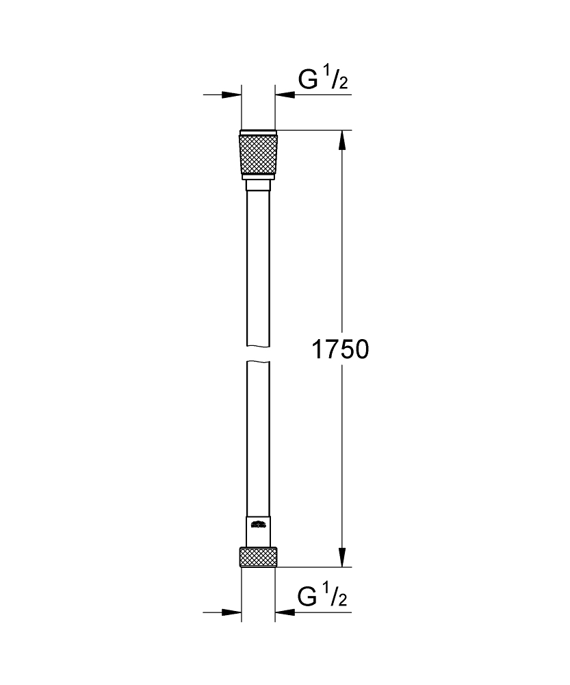 GROHE SILVERFLEX 28388A00 WĄŻ PRYSZNICOWY TWISTFREE 1750, BRUSHED HARD GRAPHITE