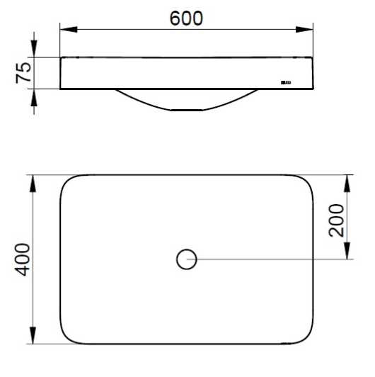 KEUCO EDITION 400 31570317500 UMYWALKA NABLATOWA 60X40