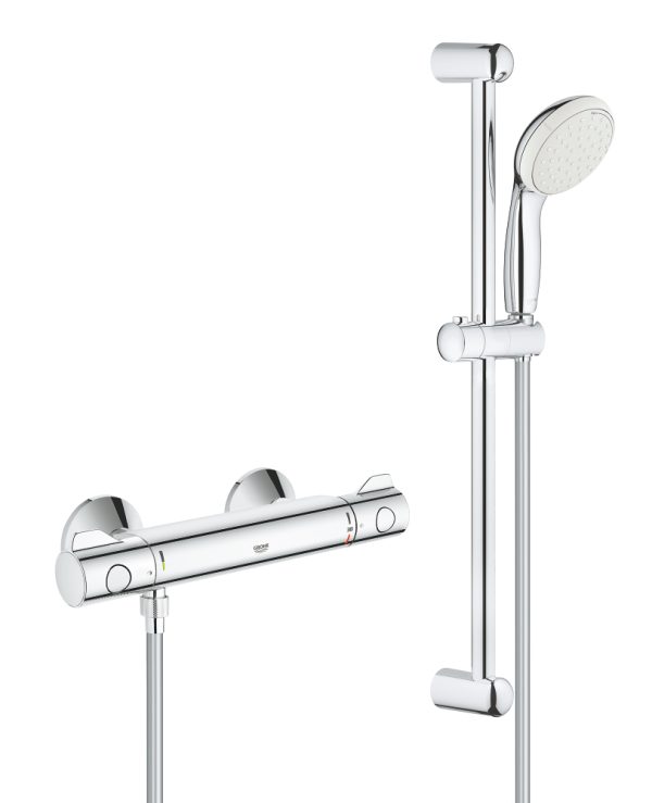 GROHE GROHTHERM 34565001 BATERIA PRYSZNICOWA Z&nbsp;TERMOSTATEM, DN 15 Z&nbsp;ZESTAWEM PRYSZNICOWYM, CHROM