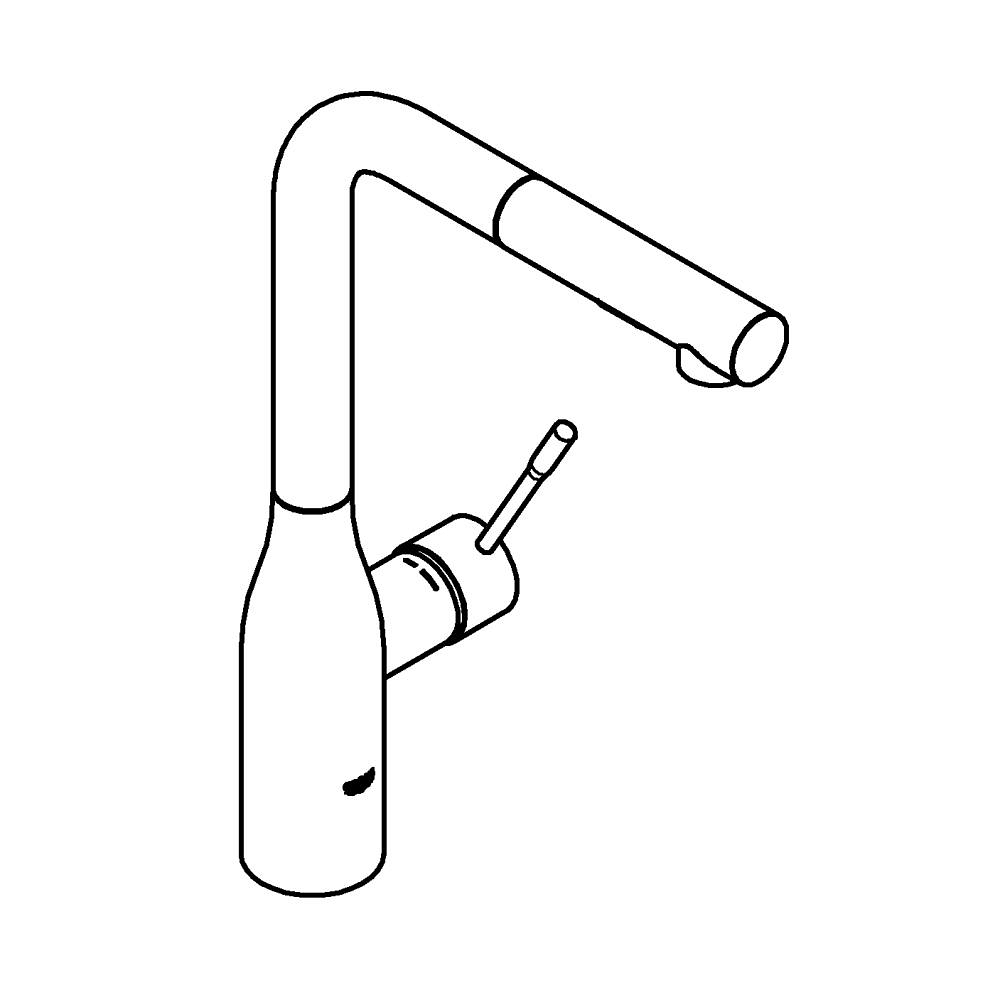 GROHE ESSENCE 30270AL0 JEDNOUCHWYTOWA BATERIA ZLEWOZMYWAKOWA, WYSOKA WYLEWKA, KOLOR BRUSHED HARD GRAPHITE