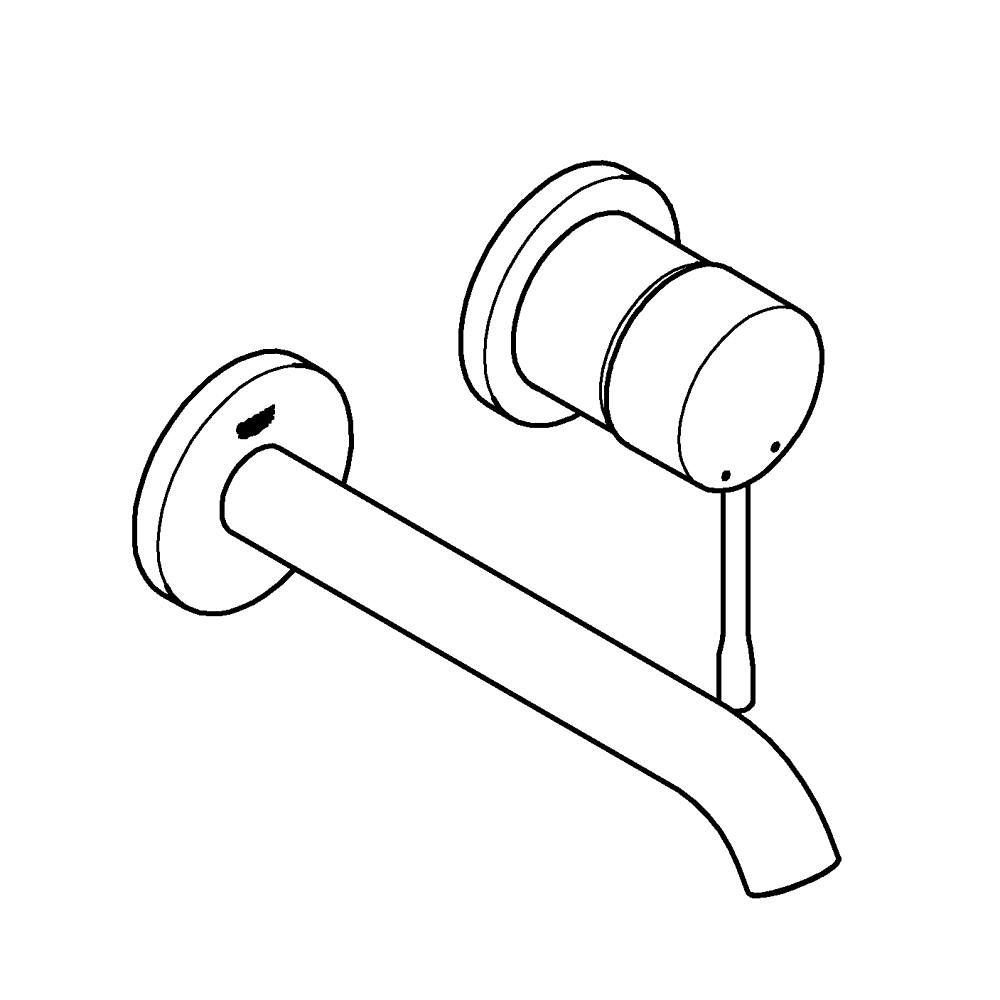 GROHE ESSENCE NEW 29192AL1 BATERIA UMYWALKOWA PODTYNKOWA , ROZMIAR M , BRUSHED HARD GRAPHITE