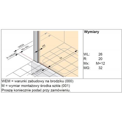 HUPPE ENJOY 4T0205092322 DRZWI SKRZYDŁOWE 4-KĄT CZĘŚCIOWO W&nbsp;RAMIE, Z&nbsp;ELEMENTEM STAŁYM, 120 CM