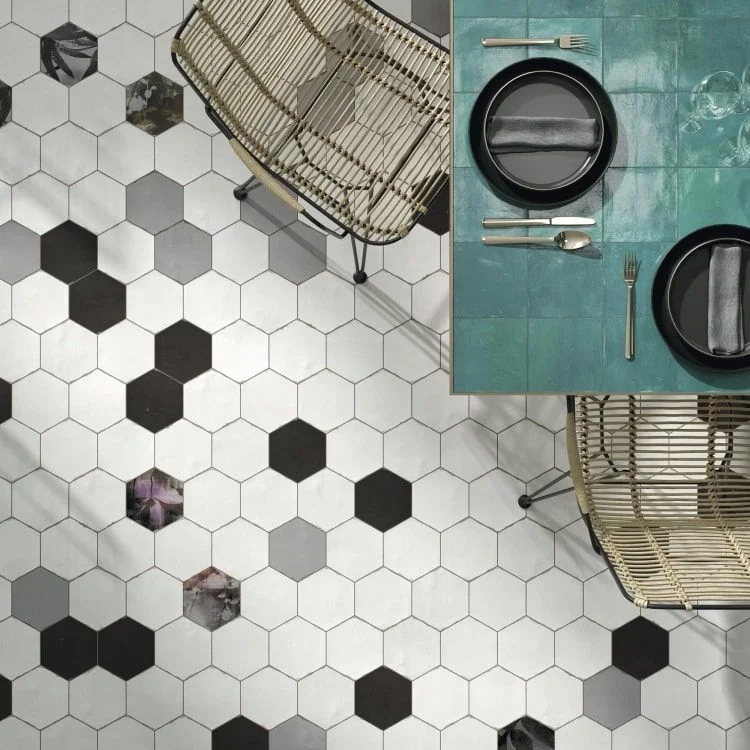 APE SOUK NOMADE BONE 13,9X16 PŁYTKI HEKSAGONALNE BETONOWE