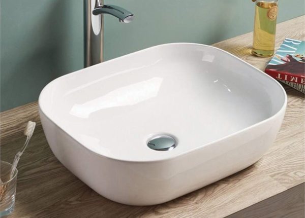 EMPORIA UMYWALKA NABLATOWA FIBI 2143  49×39,5 CM&nbsp;BIAŁY POŁYSK