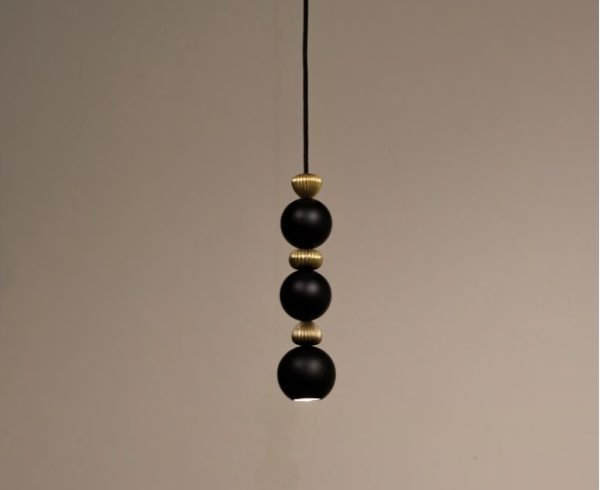 LOFTLIGHT LAMPA WISZĄCA BOLA QUEEN 3 CZARNY + MOSIĄDZ