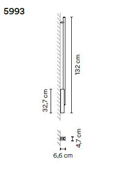 VIBIA KINKIET ŁAZIENKOWY 599323/13 SPA 132cm BIAŁY 2700K IP44