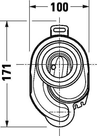 DURAVIT 0051130000 SYFON DO&nbsp;PISUARU , ODPŁYW POZIOMY