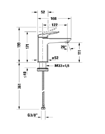 DURAVIT WAVE WA1020002010 BATERIA UMYWALKOWA , CHROM