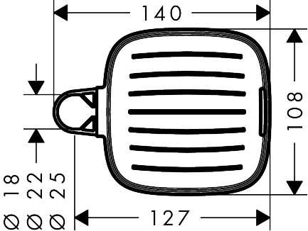 HANSGROHE CASETTA 26519000 MYDELNICZKA , CHROM