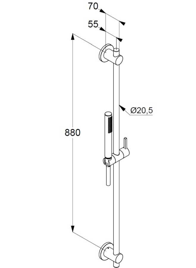 KLUDI NOVA FONTE PURISTIC 208403915 ZESTAW NATRYSKOWY , CZARNY MAT
