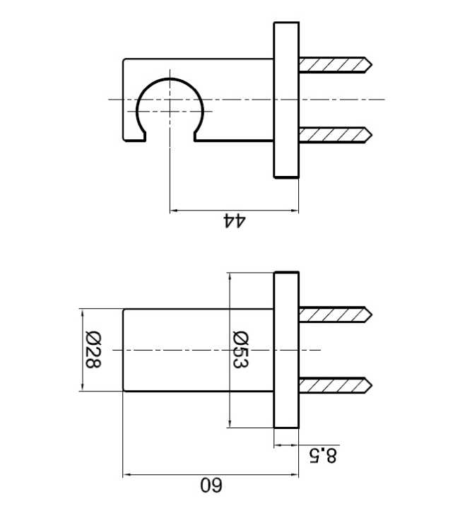 KOHLAMN QW004M UCHWYT SŁUCHAWKOWY , CHROM