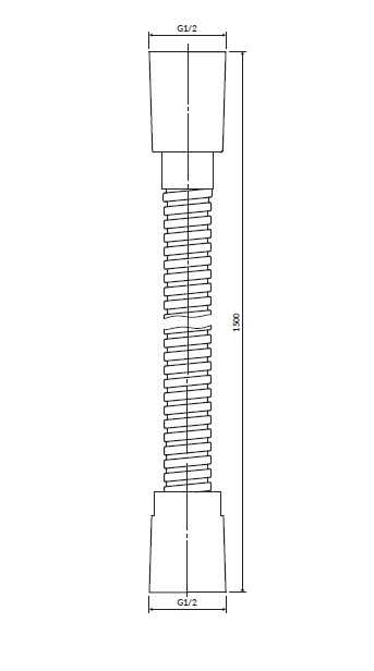 OMNIRES 023-XGL WĄŻ PRYSZNICOWY 150CM , ZŁOTY