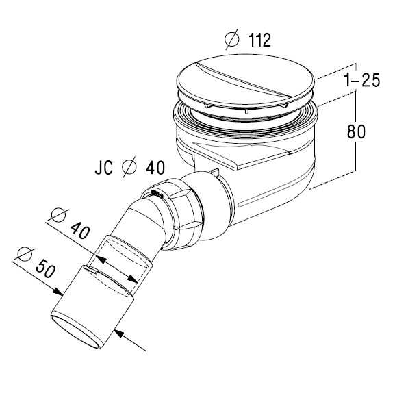 RADAWAY TURBFLOW TB90P WHITE SYFON BRODZIKOWY , BIAŁY