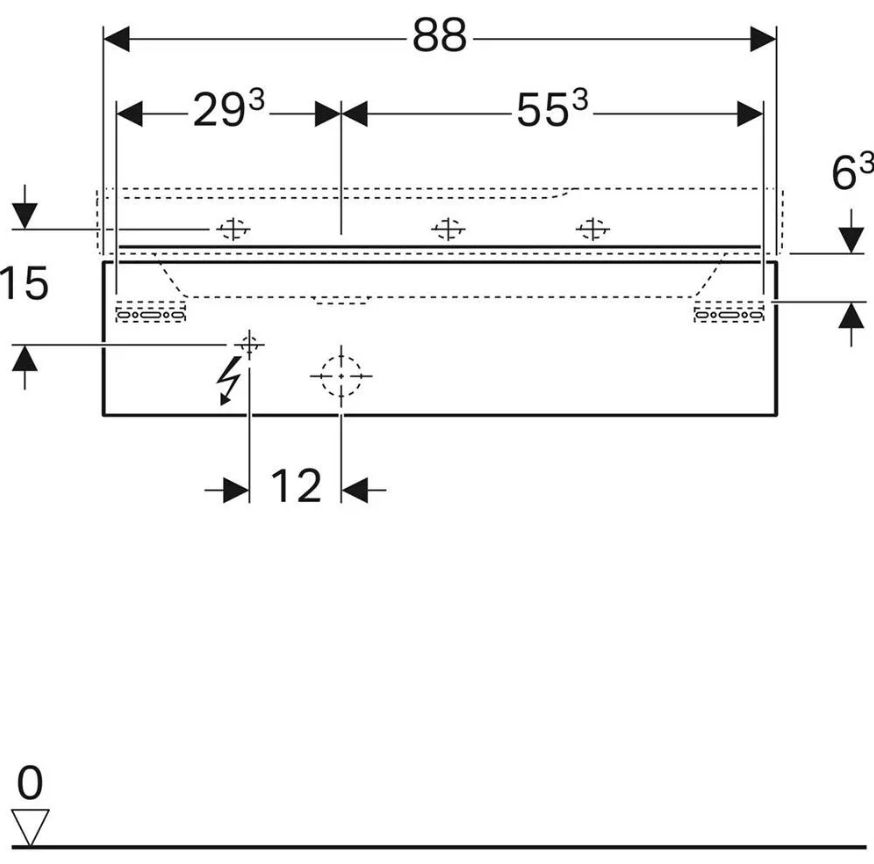 GEBERIT XENO2 SZAFKA WISZĄCA POD&nbsp;UMYWALKĘ Z&nbsp;SZUFLADĄ, 500.513.43.1/807392000, SZARY MAT