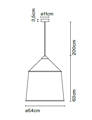MARSET LAMPA WISZĄCA A683-18 JAIMA LAMPA WISZĄCA, ŚREDNICA 54 CM, BEŻOWA IP65 LED