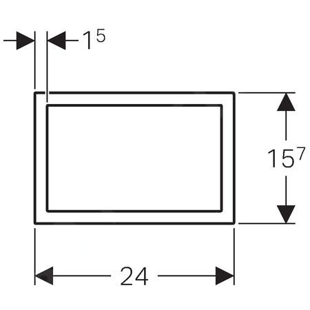GEBERIT 115.641.GH.1 RAMKA OSŁANIAJĄCA OZDOBNA DO&nbsp;PRZYCISKU SIGMA 60, CHROM SZCZOTKOWANY