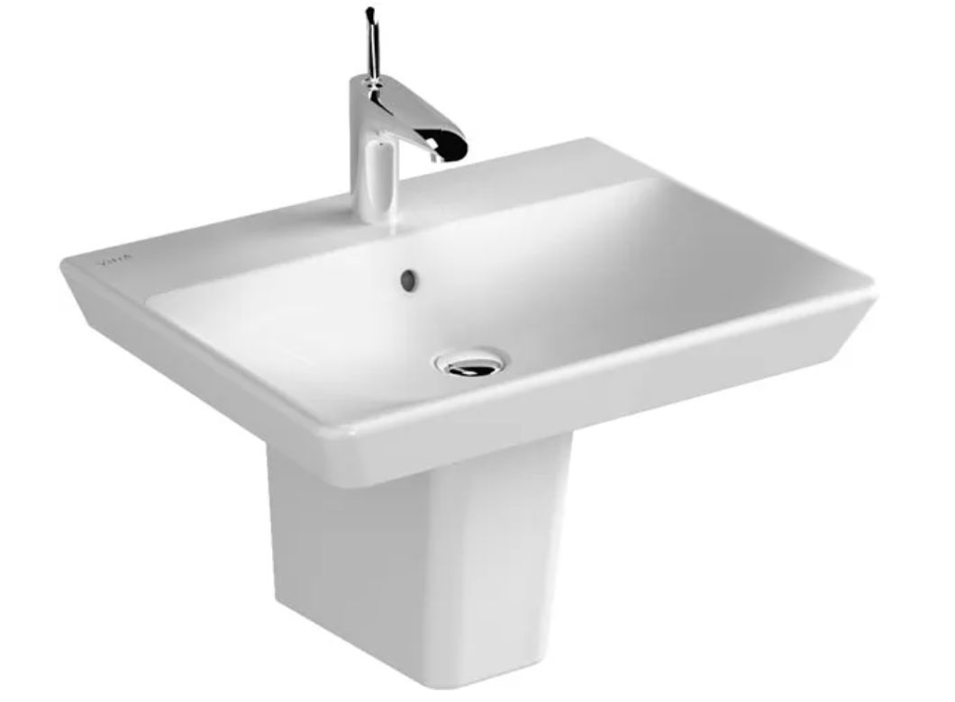 VITRA T4 4451B003-0973 UMYWALKA WISZĄCA Z&nbsp;OTWOREM NA&nbsp;BATERIĘ 60 CM