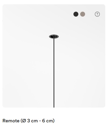 VIBIA LAMPA WISZĄCA 323511/1B_31 DAMA 45cm, KOLOR 11 BLACK LED MONTAŻ PODTYNKOWY