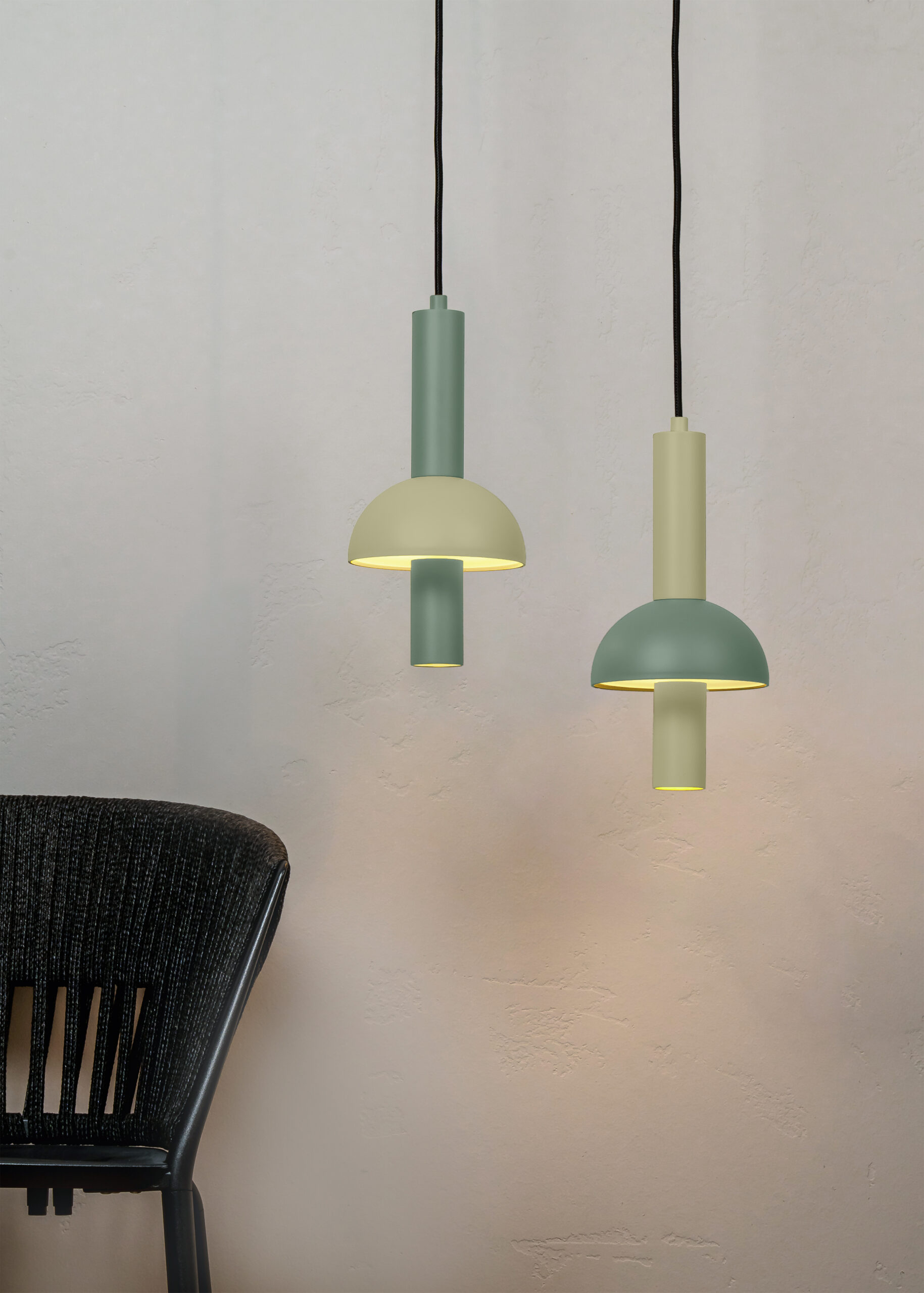 LOFTLIGHT LAMPA WISZĄCA HIDALGO LED KLOSZ PAYOTY, TUBA HEDGE GREEN