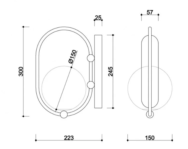 UMMO KINKIET ŁAZIENKOWY KOD120S0 KOBAN D CZARNY IP44