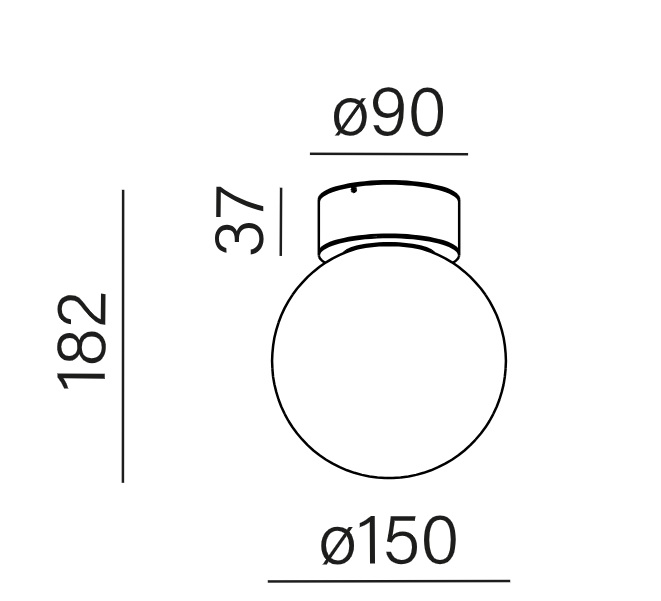 AQFORM LAMPA NATYNKOWA KINKIET 47000-M930-D0-00-13 MODERN BALL SIMPLE MIDI WP LED HERMETIC M930 15cm BIAŁY