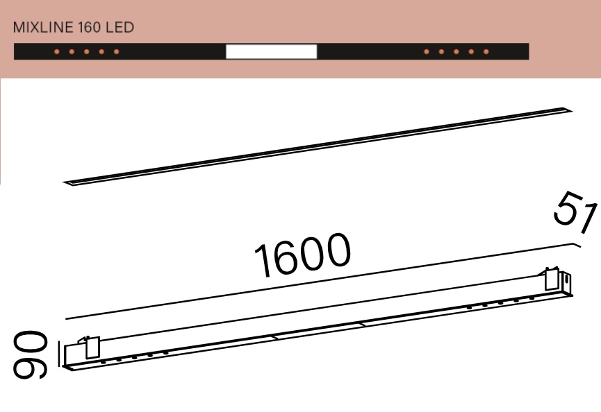AQFORM LAMPA PODTYNKOWA 30225-M930-W3-00-12 MIXLINE 160 LED M930 54° CZARNA