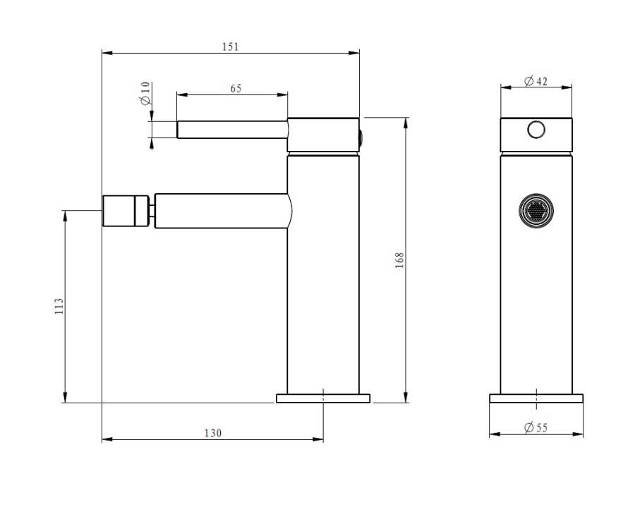 EMPORIA FLY 03020BN BATERIA BIDETOWA , GUN METAL