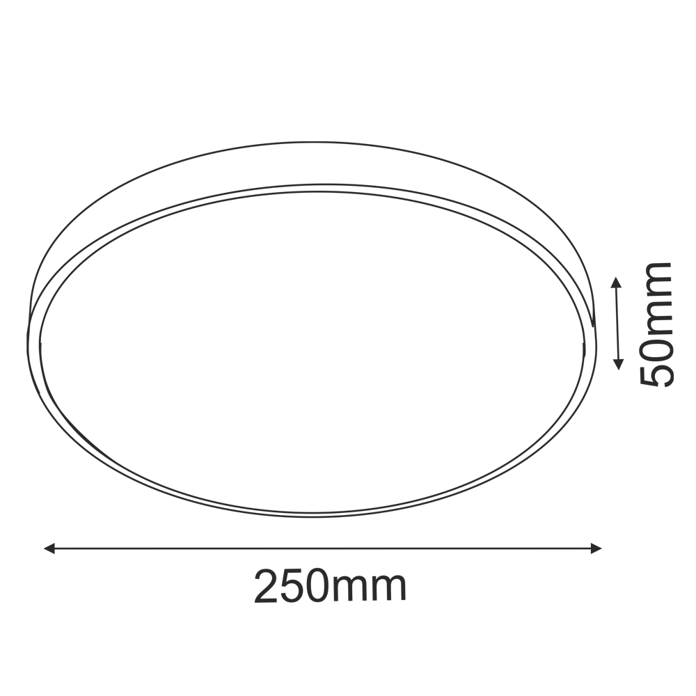 ANTIGO PLAFON 1061 IKA IP54 25cm 4000K LED 1200lm BIAŁY Z WYMIENNYM CZARNYM RINGIEM