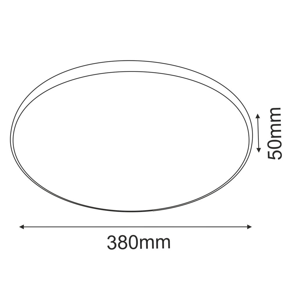 ANTIGO PLAFON 1064 IKA IP54 38cm 3000K LED 2200lm BIAŁY Z WYMIENNYM CZARNYM RINGIEM