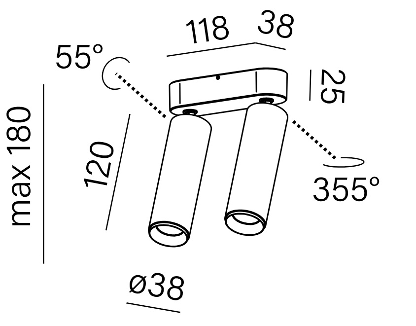 AQFORM REDLEKTOR 16470-M940-WB-00-13 PET MINI Ex2 LED M940 40° WH + optyka BK