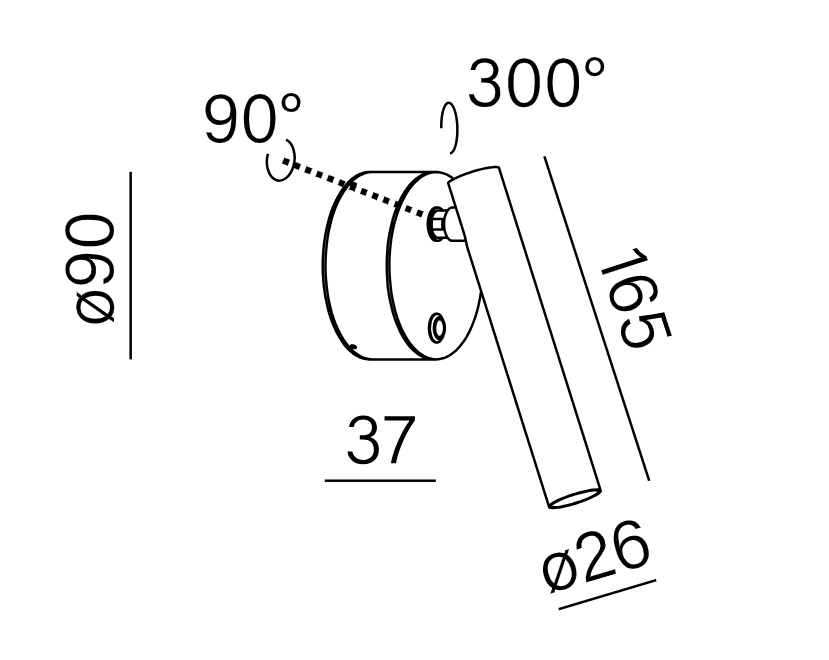 AQFORM KINKIET Z&nbsp;WŁĄCZNIKIEM 26526-M940-F3-00-84 PET MICRO O&nbsp;LED M940 32° KOLOR SZARY
