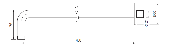 GRAFF PHASE 2196550PC RAMIĘ DESZCZWNICY 45,2 CM, CHROM