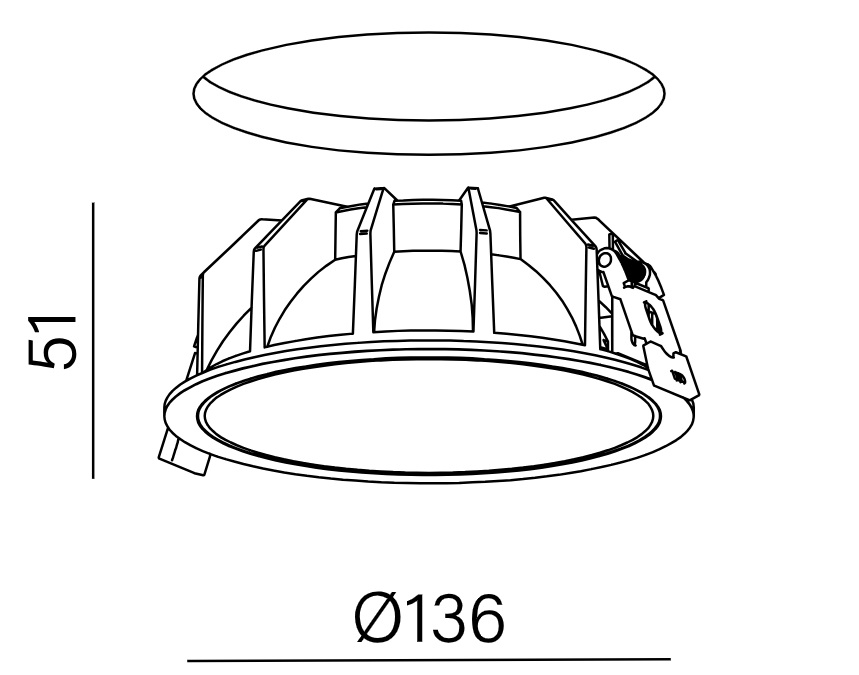 AQFORM LAMPA PODTYNKOWA SIRCA 37989-M940-WW-00-13 14 LED M940 53° BIAŁY