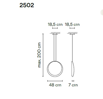 VIBIA LAMPA WISZĄCA COSMOS 250210/10 BIAŁA 48cm LED 2700K