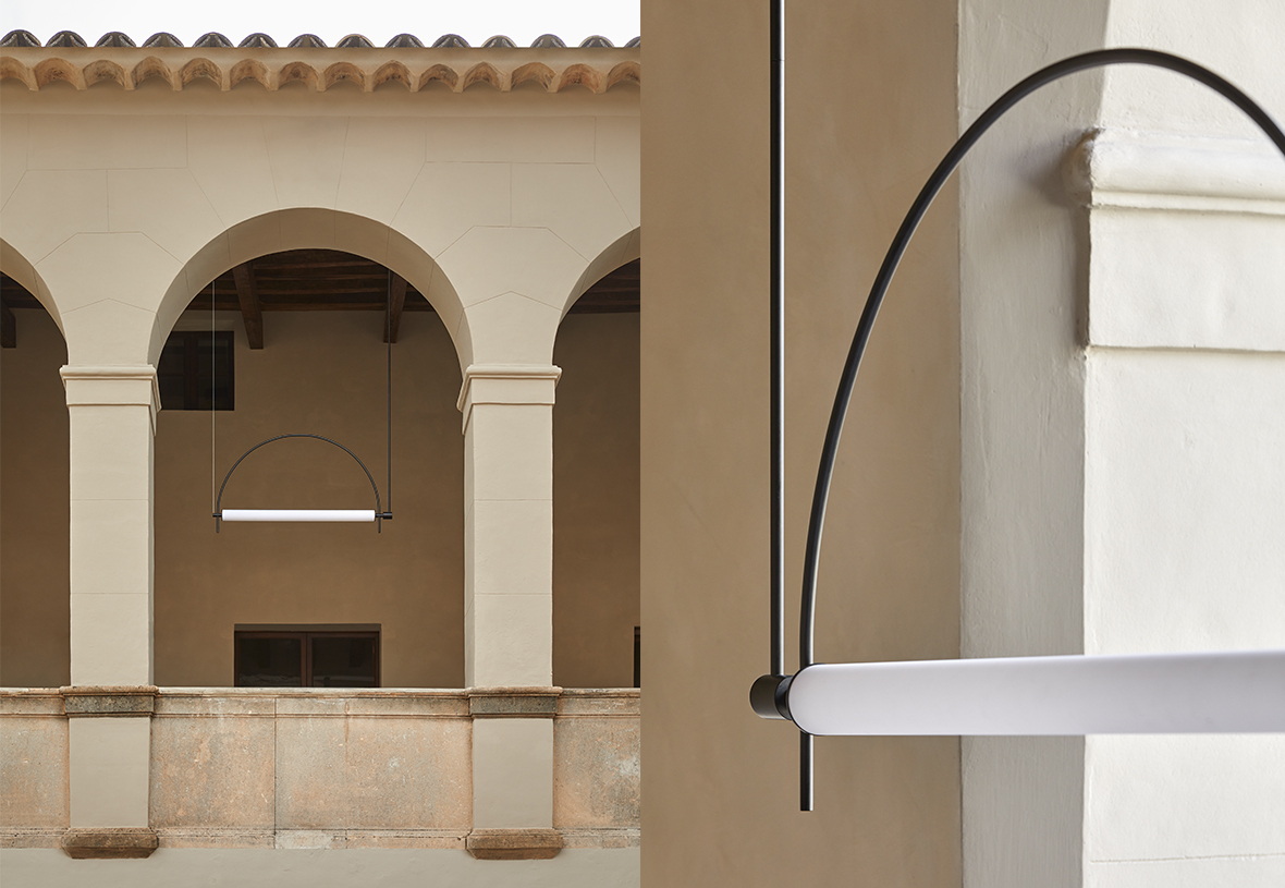 AROMAS LAMPA WISZĄCA C1292/ORO ARC LED AGED GOLD