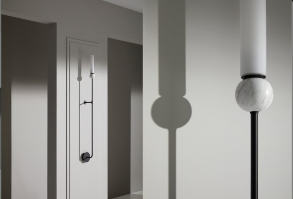 AROMAS KINKIET A1224/L/NEG DELIE DŁUGI BLACK/WHITE MARBLE