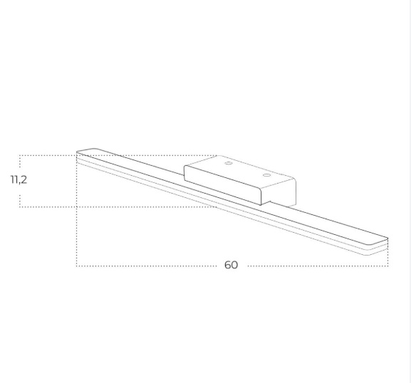 AZZARDO KINKIET ŁAZIENKOWY AZ5692 EPSILON 60cm 3000K IP44 BIAŁY