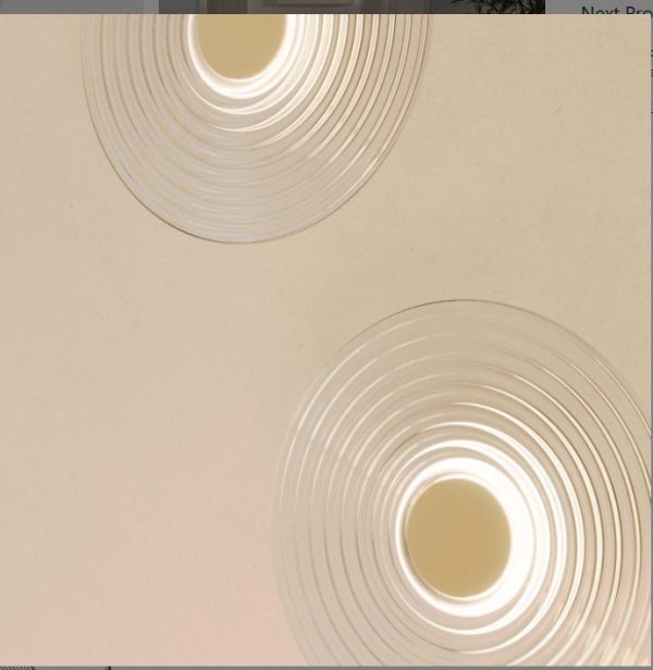 AROMAS KINKIET A1199 GLIC 30cm MATT BRASS, GLASS 30cm LED