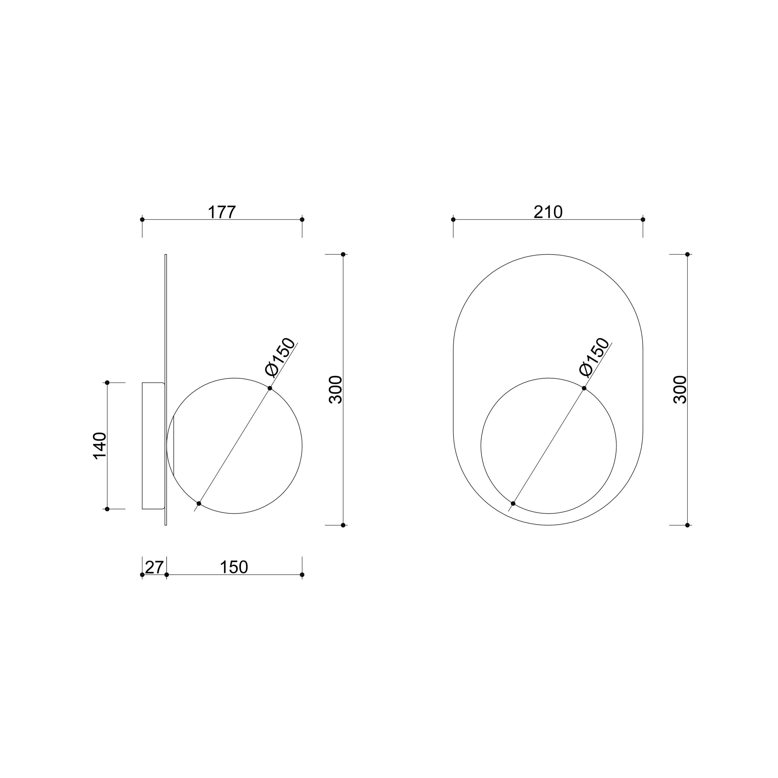 UMMO KINKIET HA012000 HANEA CZARNY LAMPA ŚCIENNA
