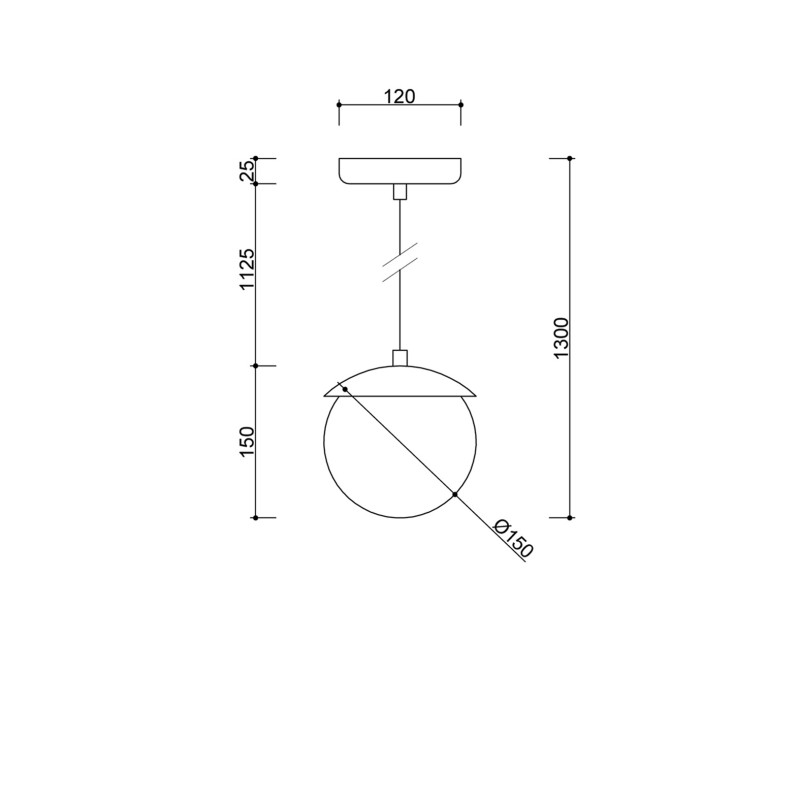 UMMO LAMPA WISZĄCA ŁAZIENKOWA KLF122PS0 KUUL F CZARNA IP44