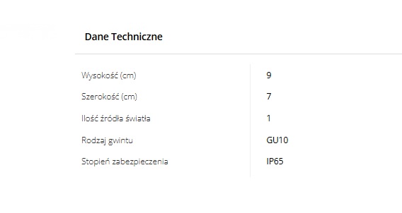 AZZARDO LAMPA NATYNKOWA ŁAZIENKOWA AZ4216 PAPIKO BK&nbsp;IP65